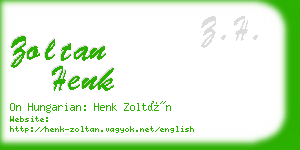 zoltan henk business card